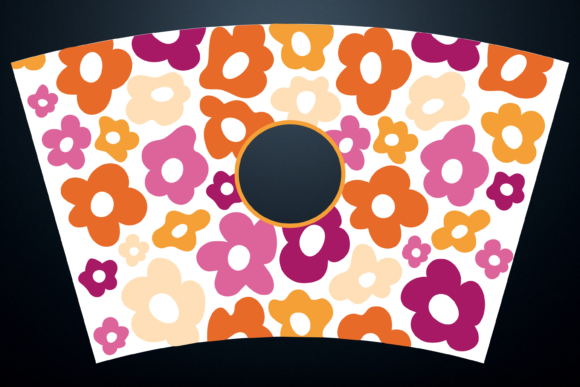 70s Groovy Flowers 24oz Venti Cup SVG