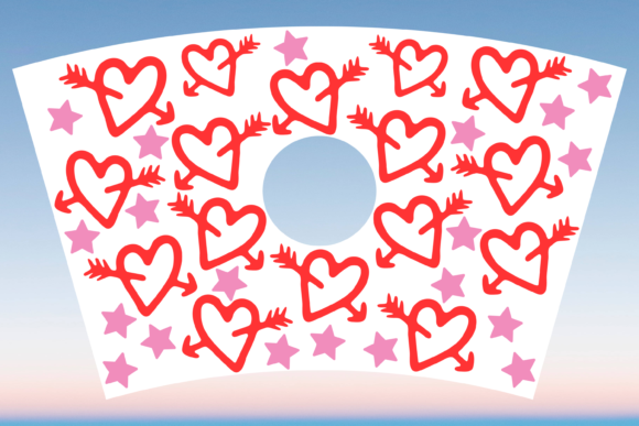 Arrow Hearts Valentine Starbucks Cup SVG