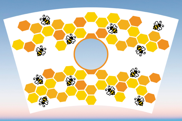 Bumble Honey Bee Hive Starbucks Cup SVG