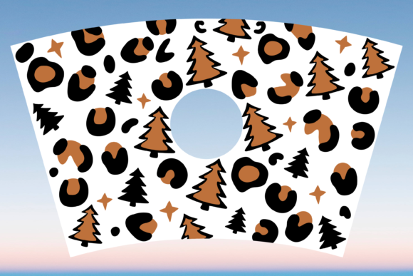 Christmas Leopard Starbucks Cup SVG