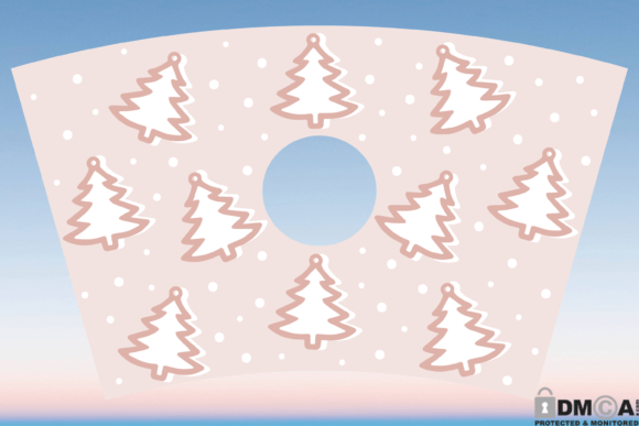 Christmas Tree 24oz Venti Cup Wrap SVG