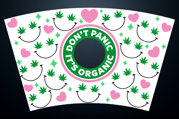 Dont Panic Its Organic Full Wrap Cup Svg