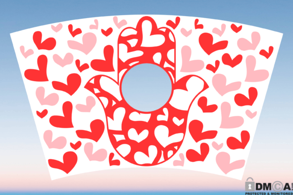 Hamsa Heart Valentines Starbucks Cup SVG