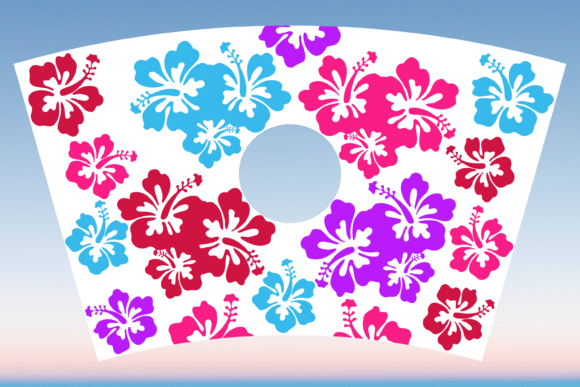 Hibiscus Tropical Starbucks Wrap Cup SVG