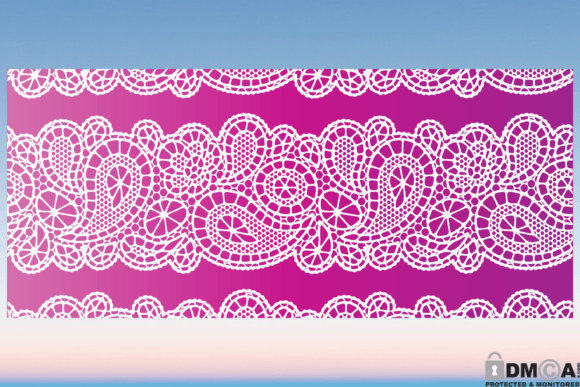 Lace Paisley 16oz Libbey Glass Wrap SVG