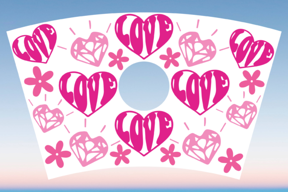 Love Diamond Valentine Starbucks Cup SVG