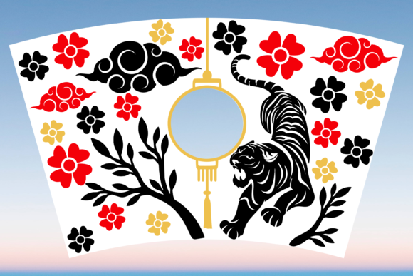 Lunar New Year Tiger Starbucks Cup SVG