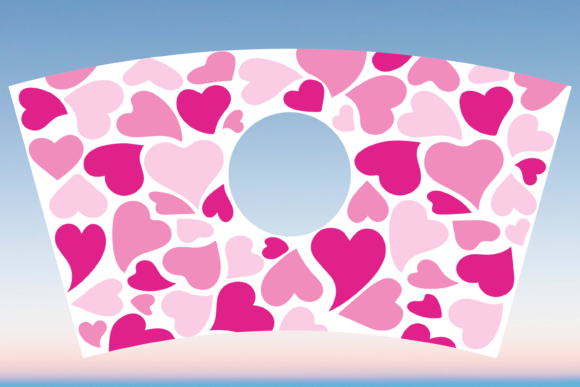 Pink Hearts Starbucks 16oz Hot Cup SVG