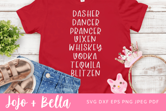 Reindeer Names SVG: Dasher & Funny Christmas Charm